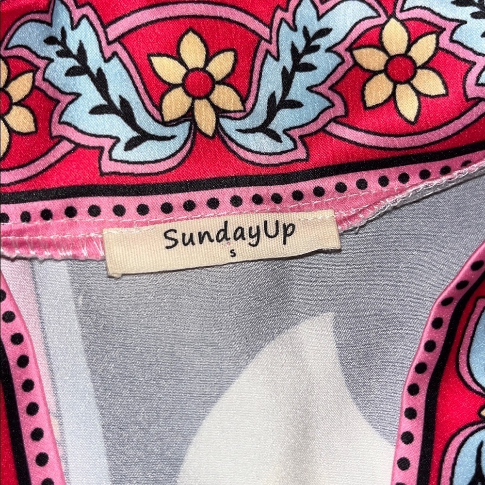 Sundayup pink pattern dress | size Small - Picture 5 of 6